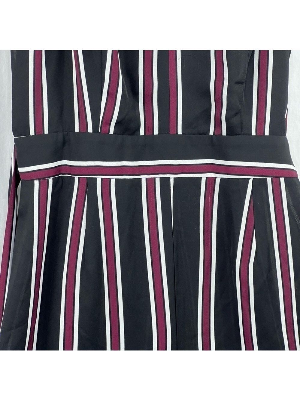 New-shop17 Vertical Striped Tie Back, Wide Leg, Flared, Strappy Jump Suit SM - Picture 8 of 12